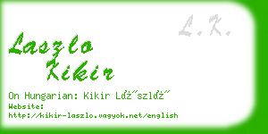 laszlo kikir business card